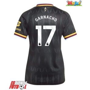 Aston Villa Alejandro Garnacho #17 Segunda Equipación Mujer 2026-27 Manga Corta